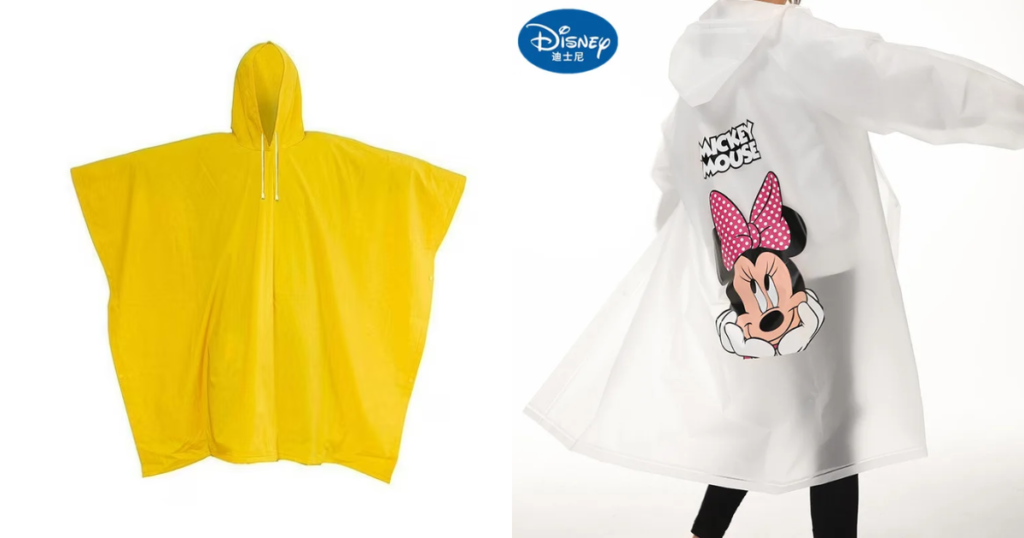 ponchos para la lluvia temáticos de disney